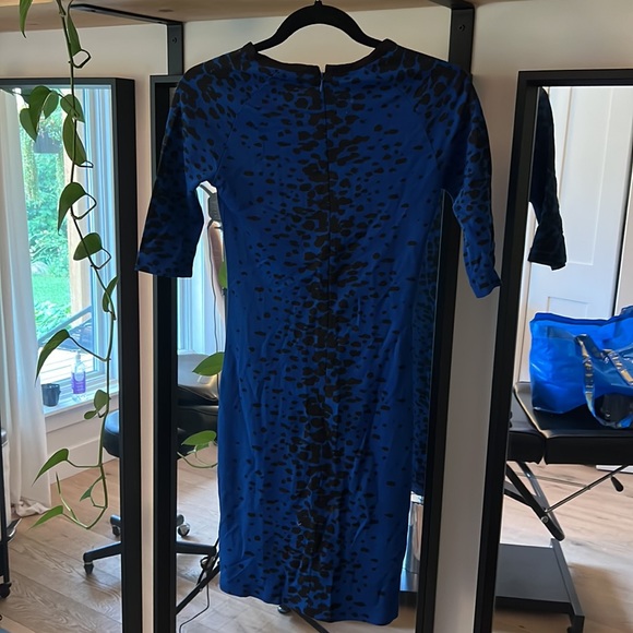 French Connection Blue Leopard Dress - Picture 4 of 4
